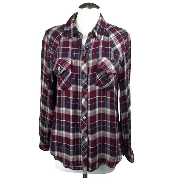 Women's Rails Moyenne Long Sleeve Plaid Workwear Button Up Casual Shirt Medium‎ - Picture 1 of 9